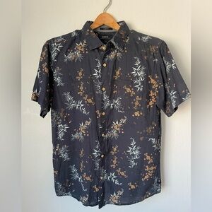 Men’s Roark Short Sleeve Casual Button Up, Hawaiian/Floral Print, Small